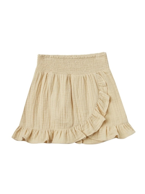Rylee + Cru Other - Rylee + Cru Wrap Ruffle Skirt Butter Yellow Cream Gauzy Cotton Girls 12-14Y